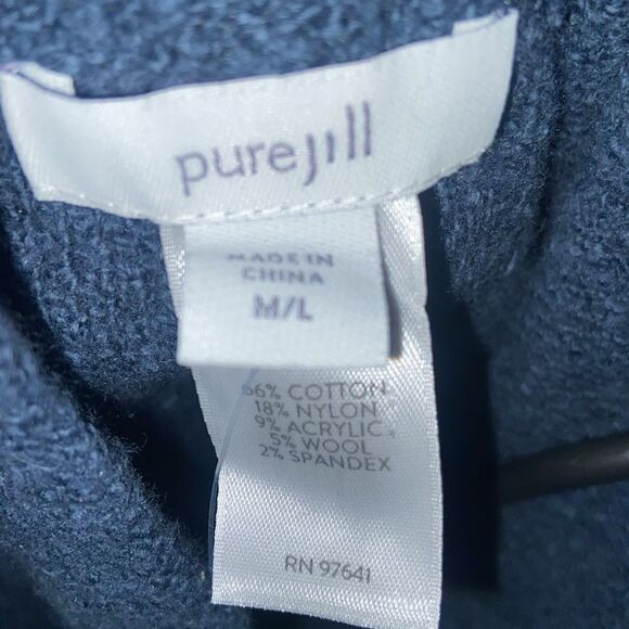 NWT J.Jill Pure Jill Sweater Ocean Blue ladies M/L - Picture 6 of 7